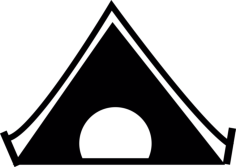 Camping Tent Editable Svg Line Art, Free Vectors File